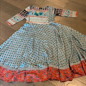 Colorful Patterned Dress /indian dress.